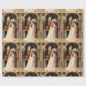 VIRGIN MET KIND, MUSISCHE ANGELS CHRISTMAS CADEAUPAPIER (Vlak)