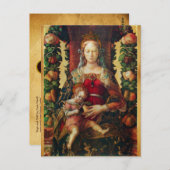 VIRGIN MET KIND, perkament Briefkaart (Voorkant / Achterkant)