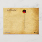 VIRGIN MET KIND, perkament Briefkaart (Achterkant)