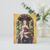 VIRGIN MET KIND, perkament Briefkaart (Staand voorkant)