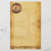 VIRGIN MET KIND, perkament Briefpapier (Voorkant)