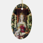 VIRGIN MET KIND, perkament Keramisch Ornament (Rechts)