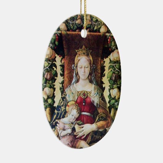 VIRGIN MET KIND, perkament Keramisch Ornament (Rechts)