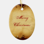 VIRGIN MET KIND, perkament Keramisch Ornament (Achterkant)