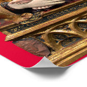 VIRGIN MET KIND, Rode Kerstmis Poster (Hoek)