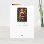 VIRGIN MET KIND, Rood Ruby Feestdagen Kaart (Achterkant)