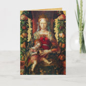 VIRGIN MET KIND, Rood Ruby Feestdagen Kaart (Voorkant)