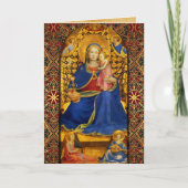 VIRGIN MET KIND, SAINTS Fra Angelico, Kerstmis Feestdagen Kaart (Voorkant)