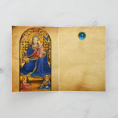 VIRGIN MET KIND, SAINTS Fra Angelico, Kerstmis Feestdagen Kaart (Binnen)