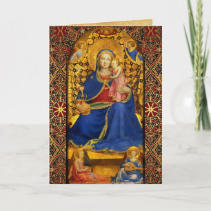 VIRGIN MET KIND, SAINTS Fra Angelico, Kerstmis Feestdagen Kaart