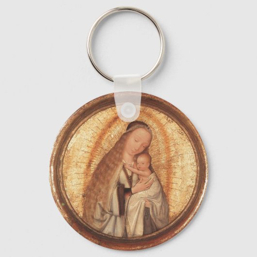 VIRGIN MET KIND SLEUTELHANGER (Achterkant)