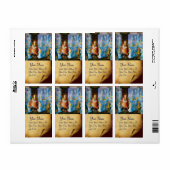 VIRGIN MET KIND - ZORG VOOR ANGELS , perkament Etiket (Full Sheet)