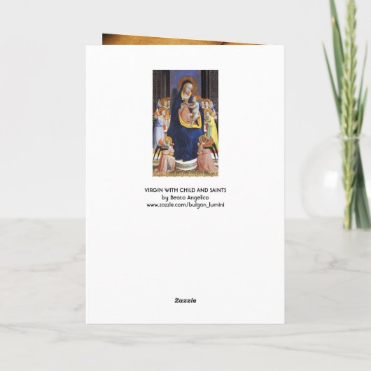 VIRGIN MET KINDERANGELS EN ZINTEN, Blauw saffier Kaart (Achterkant)