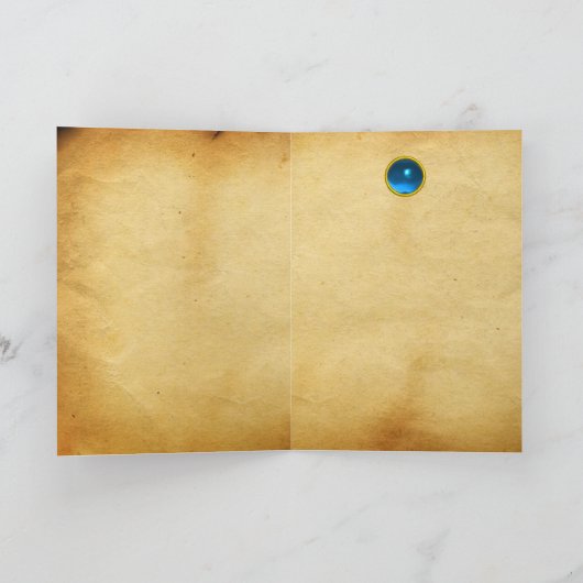 VIRGIN MET KINDERANGELS EN ZINTEN, Blauw saffier Kaart (Binnen)