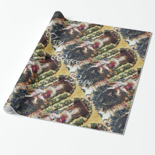 VIRGIN MET KINDERCHRISTMAS JOY PEACE LIVE CADEAUPAPIER