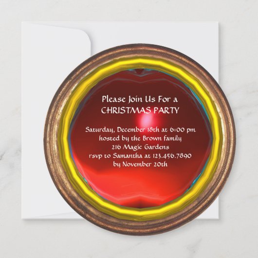 VIRGIN MET KINDERDAAD Red Ruby Kaart (Achterkant)