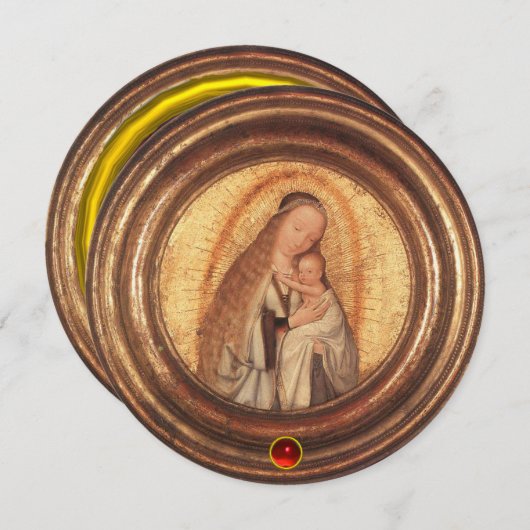 VIRGIN MET KINDERDAAD Red Ruby Kaart (Voorkant / Achterkant)