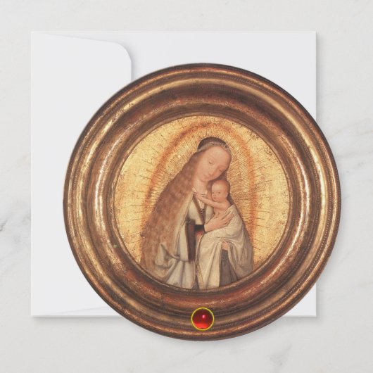 VIRGIN MET KINDERDAAD Red Ruby Kaart (Voorkant)