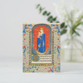 VIRGIN MET KINDEREN EN ANGELS Antiek VLOEISTOF Briefkaart (Staand voorkant)