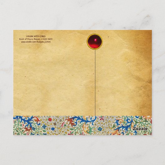 VIRGIN MET KINDEREN EN ANGELS Antiek VLOEISTOF Briefkaart (Achterkant)