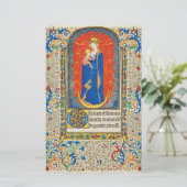 VIRGIN MET KINDEREN EN ANGELS Antiek VLOEISTOF Briefpapier (Staand voorkant)