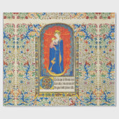 VIRGIN MET KINDEREN EN ANGELS Antiek VLOEISTOF Cadeaupapier (Vlak)