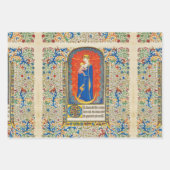 VIRGIN MET KINDEREN EN ANGELS Antiek VLOEISTOF Inpakpapier Vel (Voorkant 2)