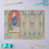 VIRGIN MET KINDEREN EN ANGELS Antiek VLOEISTOF Tissuepapier (Craft)