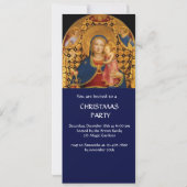 VIRGIN MET KINDEREN EN ANGELS, blauwe goudmetaal Kaart (Achterkant)