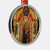 VIRGIN MET KINDEREN EN ANGELS GOLD SACRED ART ICON METALEN ORNAMENT (Rechts)