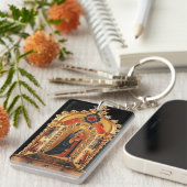 VIRGIN MET KINDEREN EN ANGELS GOLD SACRED ART ICON SLEUTELHANGER (Voorkant Rechts)