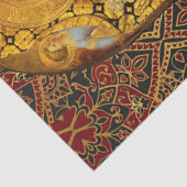 VIRGIN MET KINDEREN EN ANGELS, Red Blue Gold Xmas Tissuepapier (Detail)