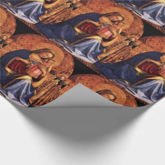 VIRGIN MET KINDEREN EN MET Kerstmis Cadeaupapier (Hoek)