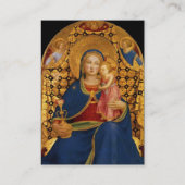 VIRGIN MET KINDEREN EN SAINTS Blue Gold Pearl Visitekaartje (Achterkant)