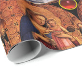 VIRGIN MET KINDEREN EN ZINDEN, kerst met edelstene Cadeaupapier (Rol Hoek)