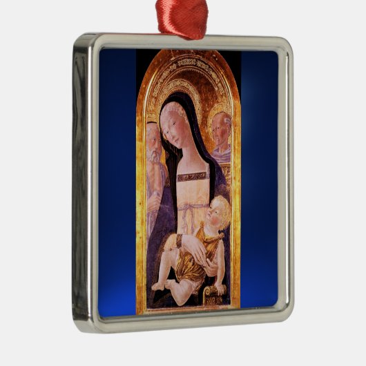 VIRGIN MET KINDEREN EN ZINS METALEN ORNAMENT (Rechts)