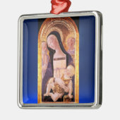 VIRGIN MET KINDEREN EN ZINS METALEN ORNAMENT (Links)