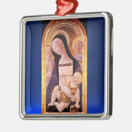 VIRGIN MET KINDEREN EN ZINS METALEN ORNAMENT (Links)
