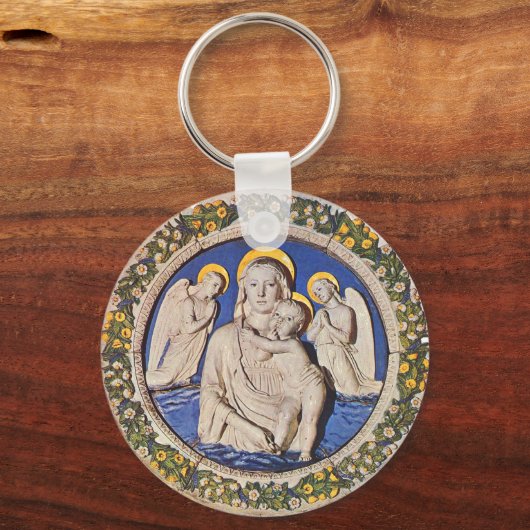 VIRGIN MET KINDEREN EN ZINS SLEUTELHANGER (Achterkant)