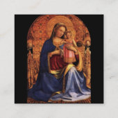 VIRGIN MET KINDEREN EN ZINS zwart Vierkante Visitekaartje (Achterkant)