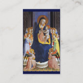 VIRGIN MET KINDEREN EN ZONGEN, blauw Visitekaartje (Achterkant)