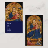 VIRGIN MET KINDEREN EN ZONGEN, blauw Visitekaartje (Voorkant / Achterkant)