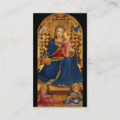 VIRGIN MET KINDEREN EN ZONGEN, blauw Visitekaartje (Achterkant)