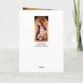 VIRGIN MET KINDEREN EN ZONNEN, perkament Feestdagen Kaart (Achterkant)