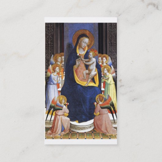 VIRGIN MET KINDEREN EN ZUITEN Blauw Wit Visitekaartje (Achterkant)