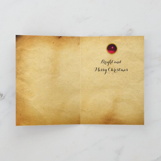 VIRGIN MET KINDEREN, Rood kerstfeest Feestdagen Kaart (Binnen)