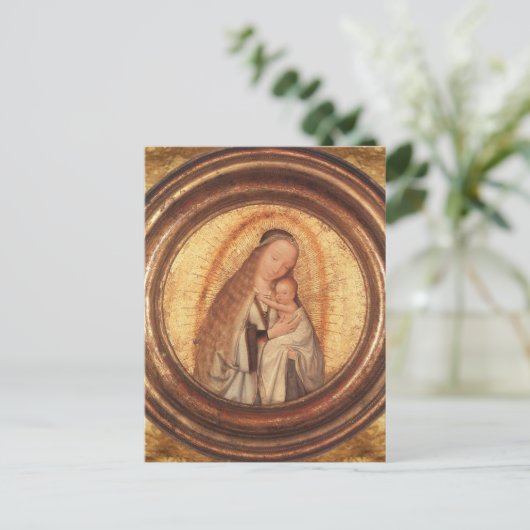 VIRGIN MET KINDERGEDEELTE BRIEFKAART (Staand voorkant)