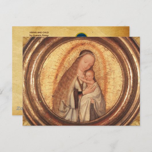 VIRGIN MET KINDERGEDEELTE BRIEFKAART (Voorkant / Achterkant)