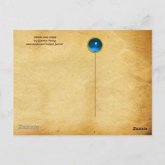 VIRGIN MET KINDERGEDEELTE BRIEFKAART (Achterkant)