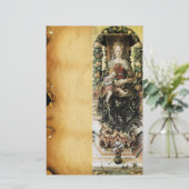 VIRGIN MET KINDERGEDEELTE BRIEFPAPIER (Staand voorkant)